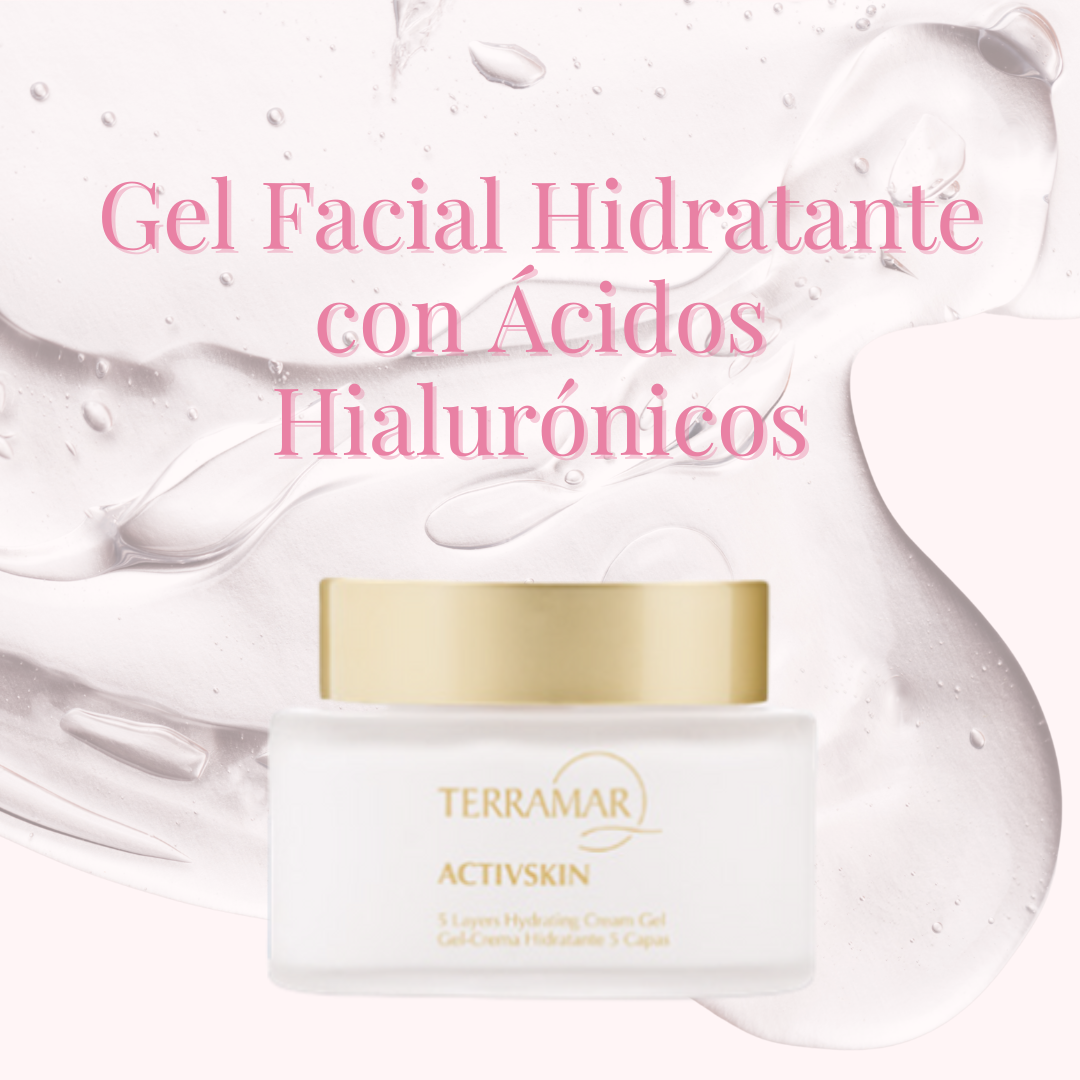 Gel facial hidratante con ácidos hialurónicos
